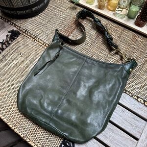 Coach Bottle Green Leather Handbag